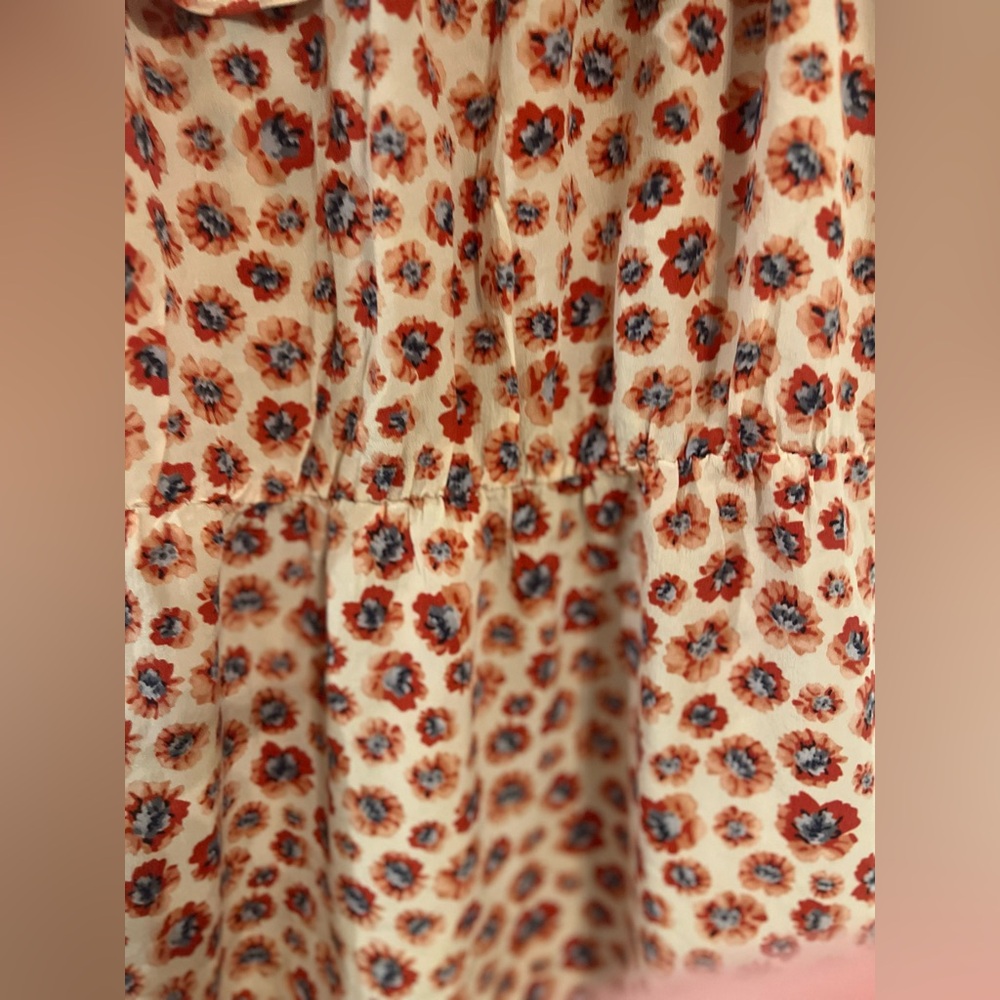 ❤️ EUC REBECCA TAYLOR Red, Blue & Pink Floral Silk Sundress | Women’s Size 4 - Picture 4 of 11